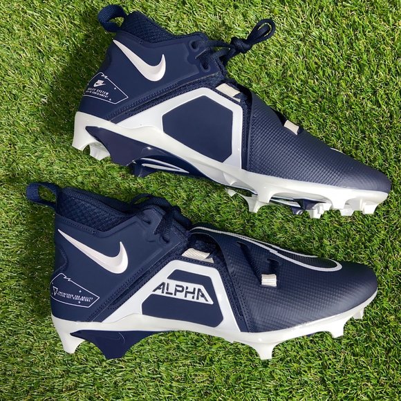 Nike Alpha Menace Pro 3 Navy White Football Cleats CT6649-400 Mens Size 12.5 NEW main image 4